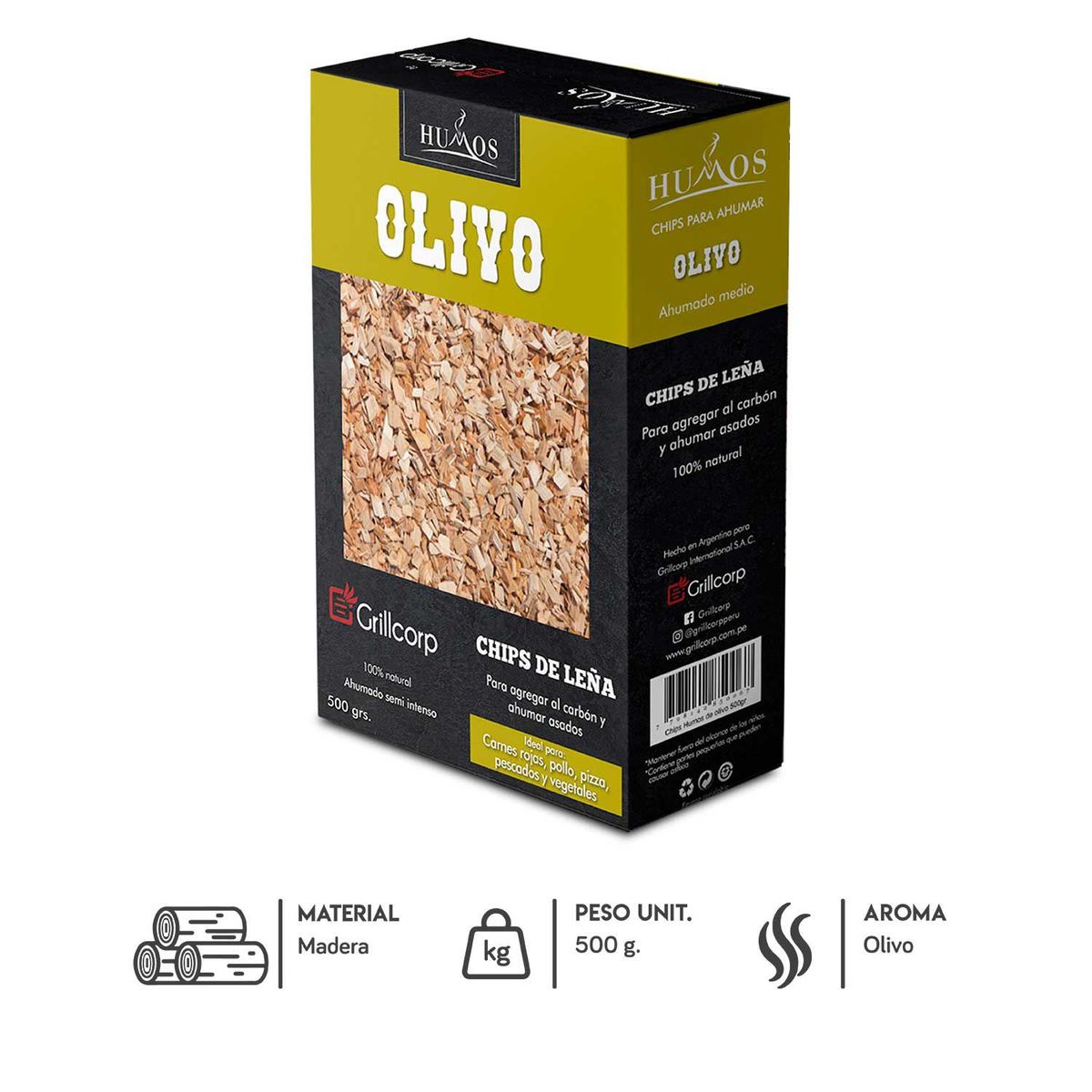 GRILLCORP - Astillas de Leña Olivo 500gr