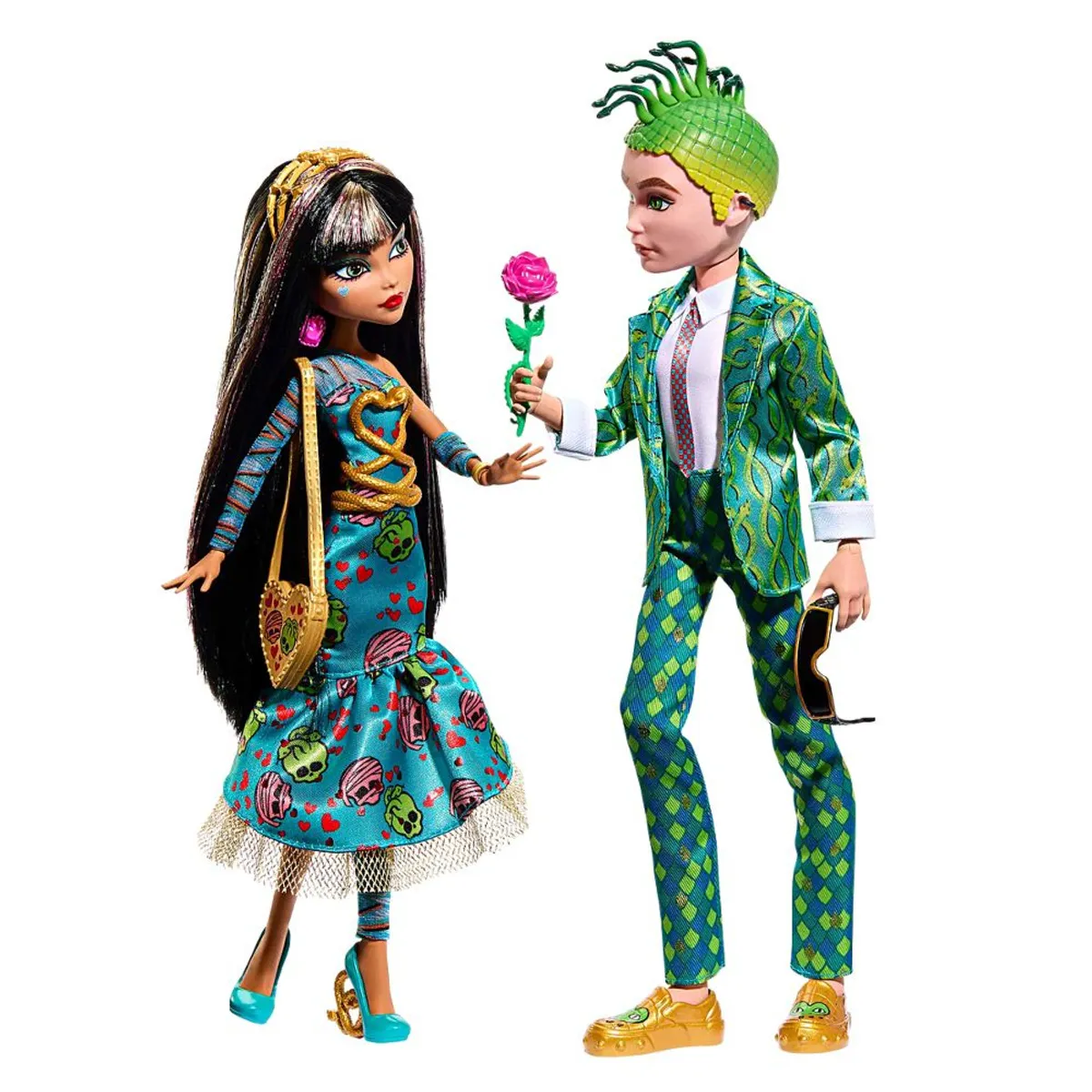 MATTEL - Pack Muñecos Monster High Cleo y Deuce Howliday Love Edition