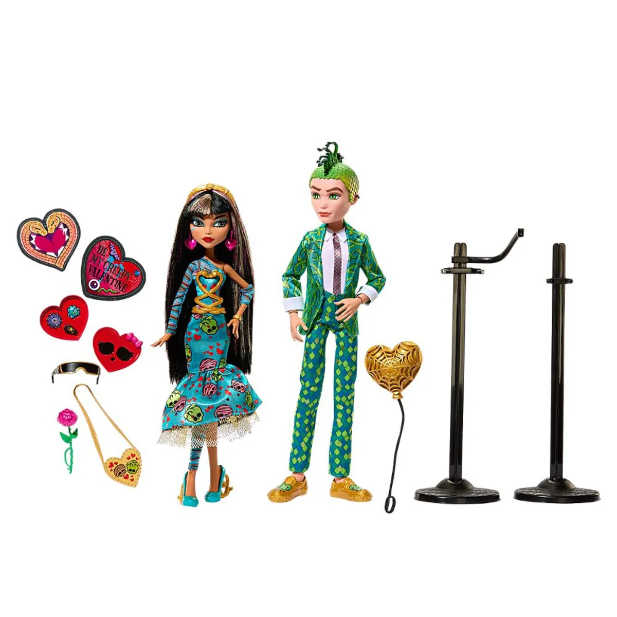 MATTEL - Pack Muñecos Monster High Cleo y Deuce Howliday Love Edition