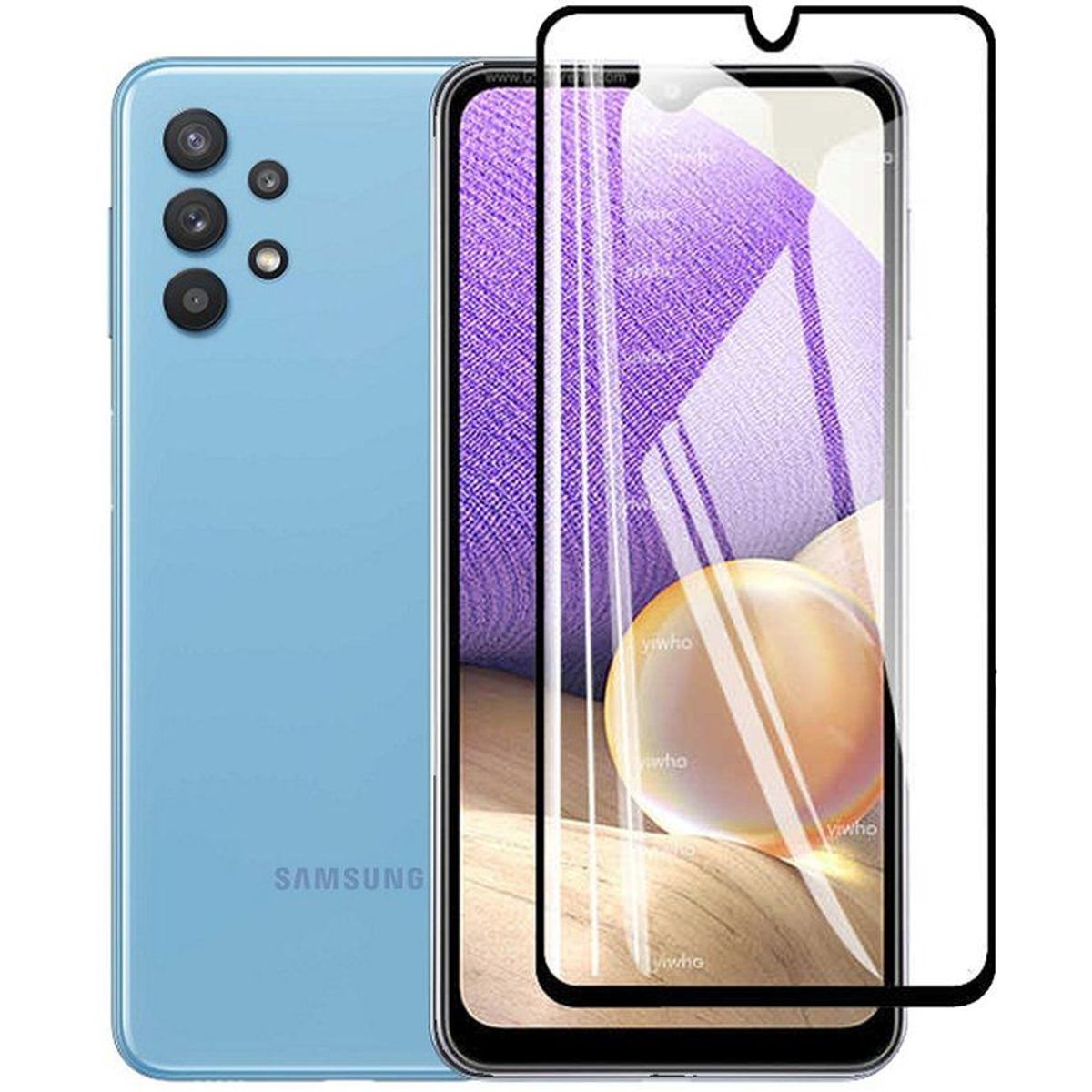 GLASS - Mica de Vidrio Templado 9H para Samsung A32 Negro