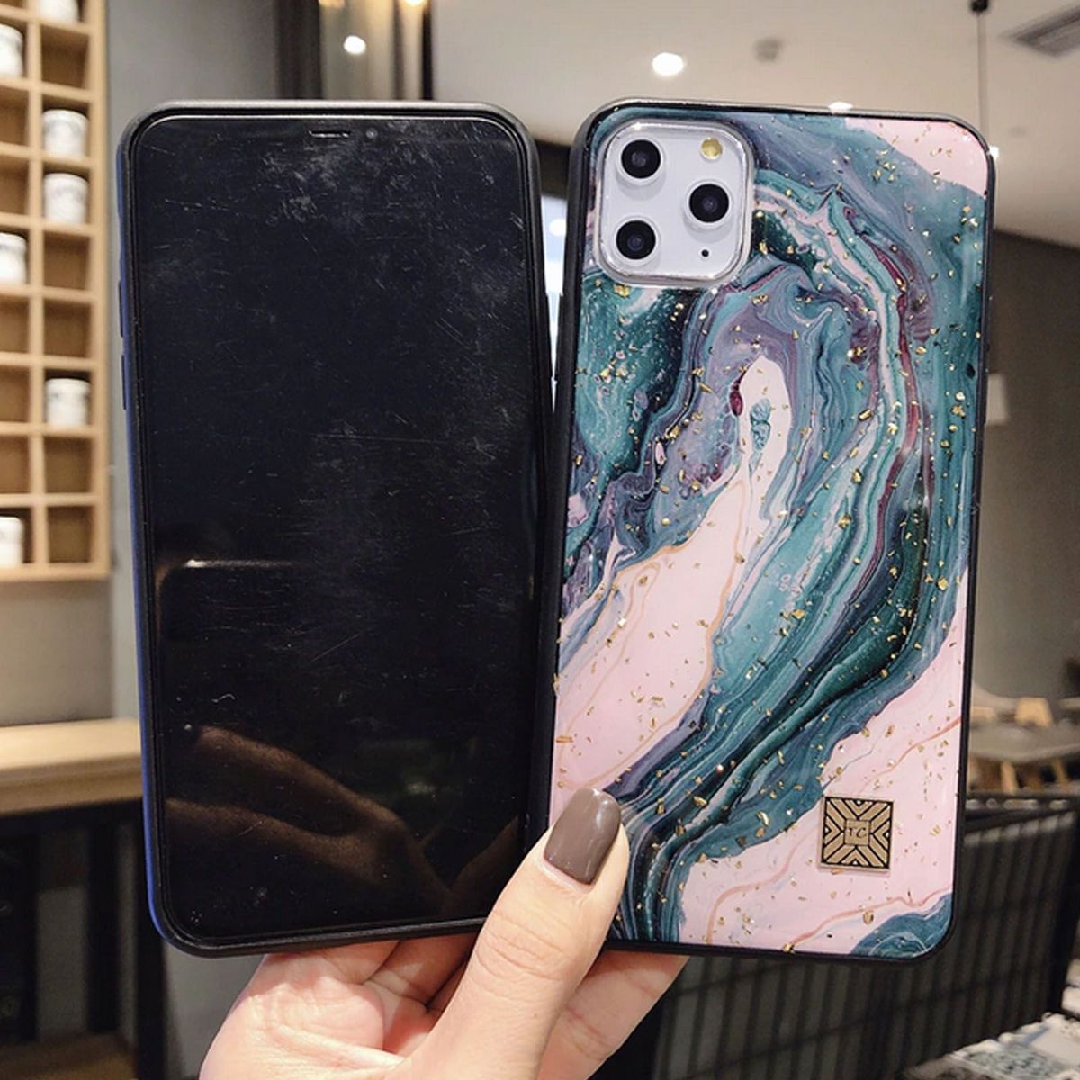 GENERICO - Funda cases  suave de lujo con purpurina iphone 13 pro max