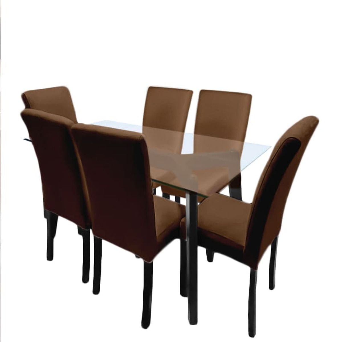 GENERICO - Juego de Comedor Liz Color Café Claro