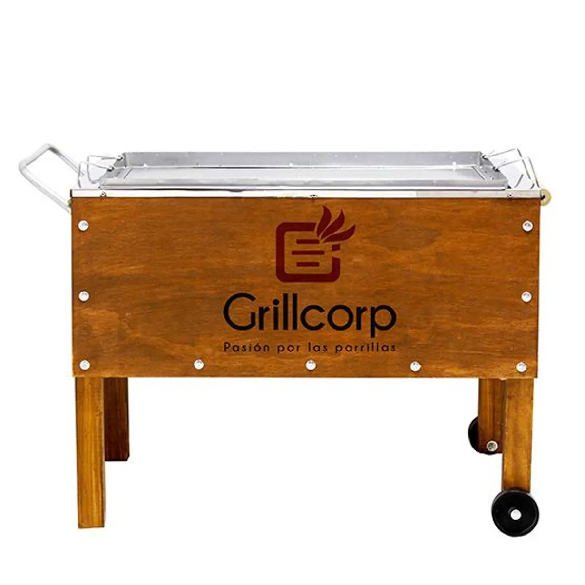 GRILLCORP - Caja China Mediana con Parrilla de Varillas Inoxidables