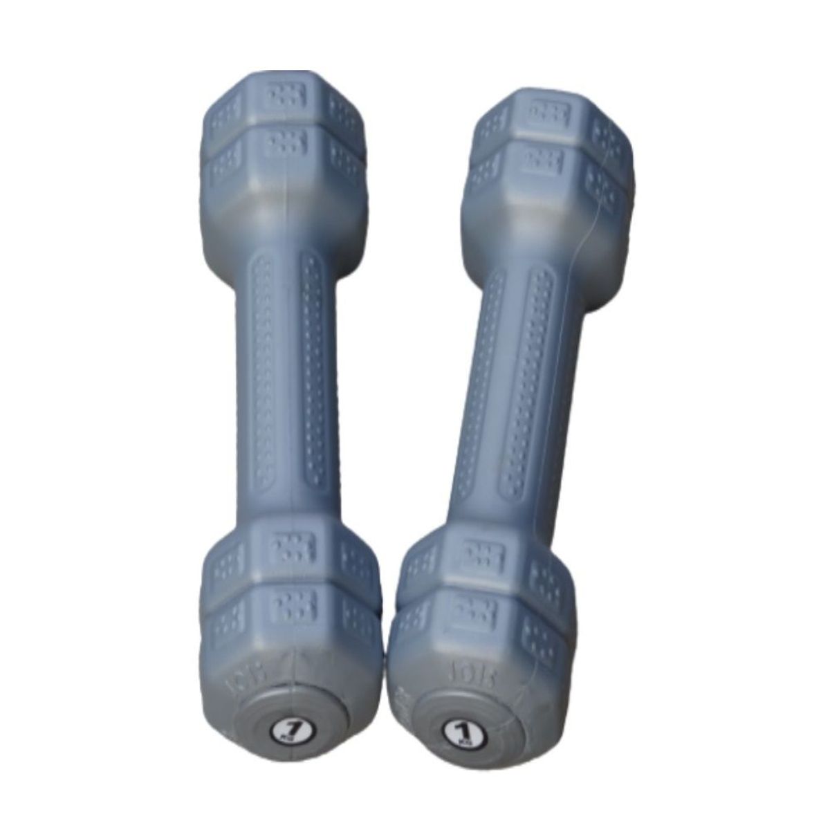 GENERICO - Par de mancuernas - pesas de vinil 1 kg-plomo