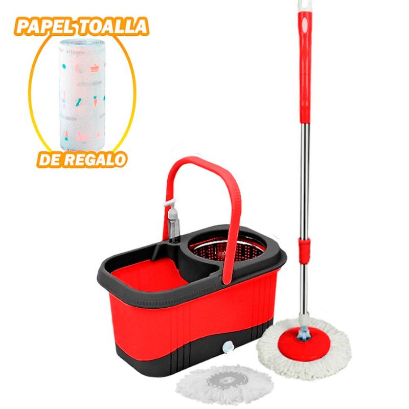SASHIJA - Balde Trapeador Dispensador RJ Y Papel Toalla Reutilizable