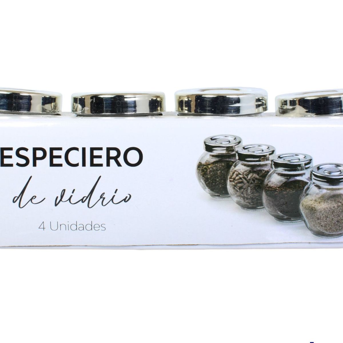 GENERICO - Set de 4 Especieros de Vidrio - Calidad Superior