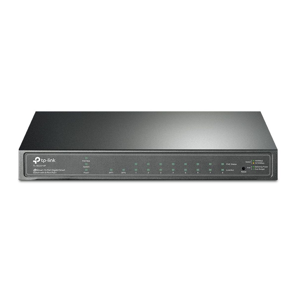 TP LINK - TP-Link - Switch TL-SG2210P de 10 Puertos Gigabit (8 Puertos PoE+)