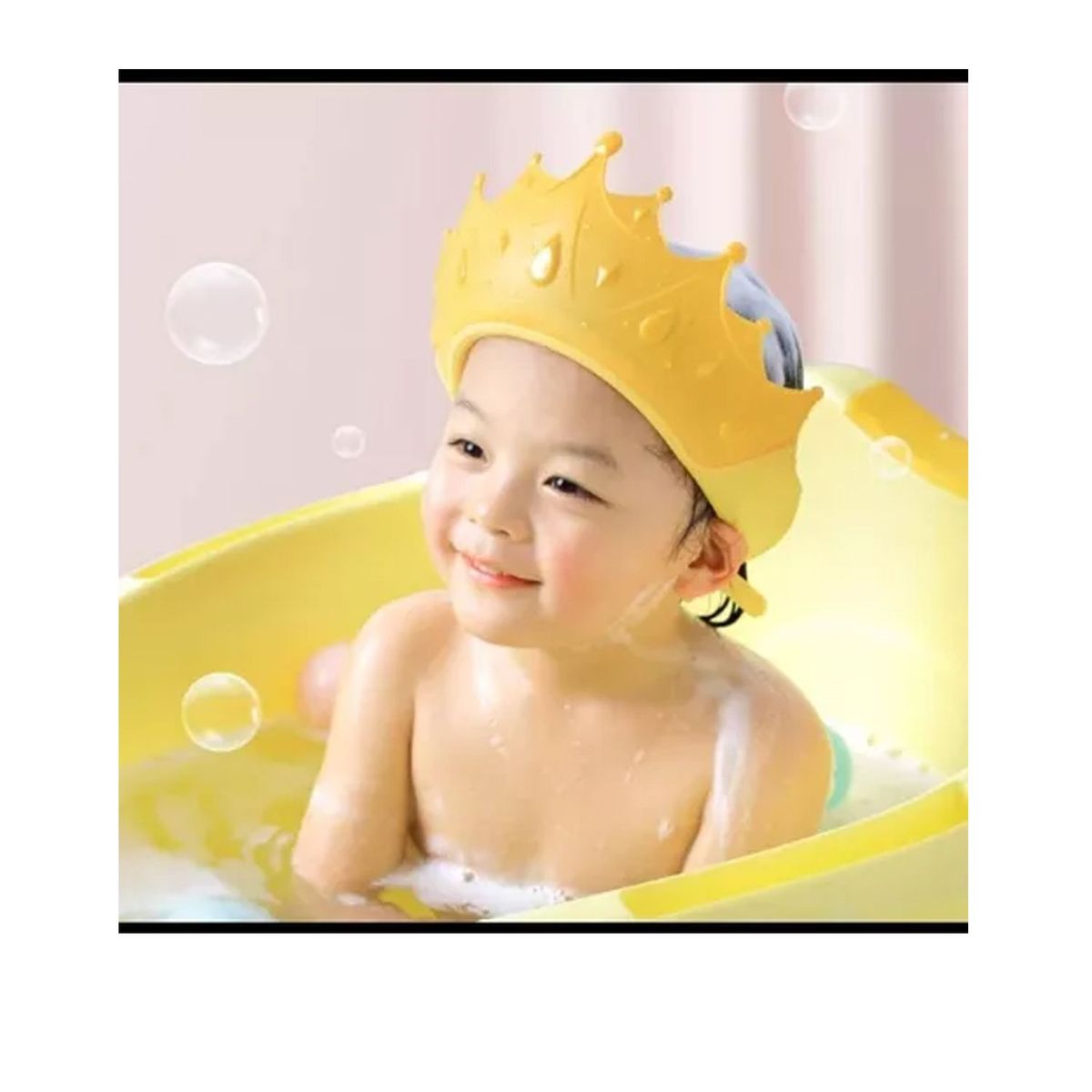 JP SOPORTECOM - Gorra de Baño Ducha para Bebes Ajustable Corona Aleatorio