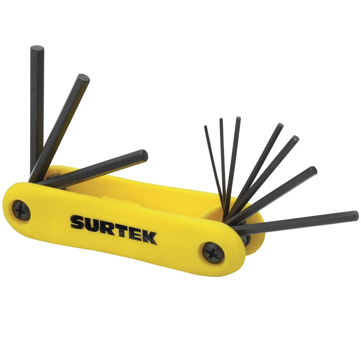 SURTEK - JUEGO DE 10 LLAVES HEXAGONALES MILIMÉTRICO TIPO NAVAJA - SURTALLFNP10M