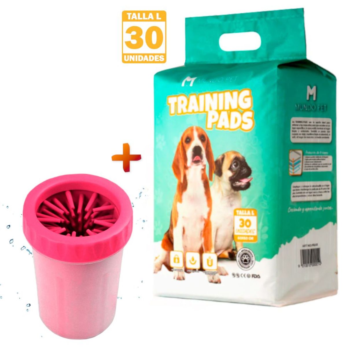 SASHIJA - Pañales de Piso Absorbentes L x30UDS Y Limpia Patas GrandeRS