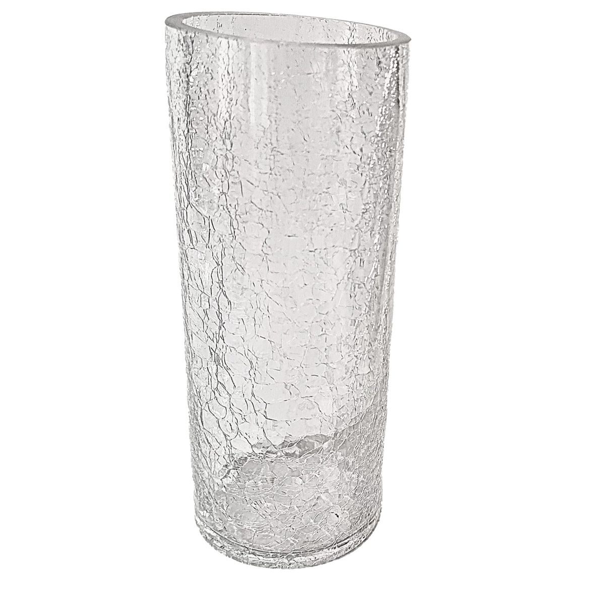 GENERICO - Florero de Vidrio Craquelado - 25 x 11.5 cm