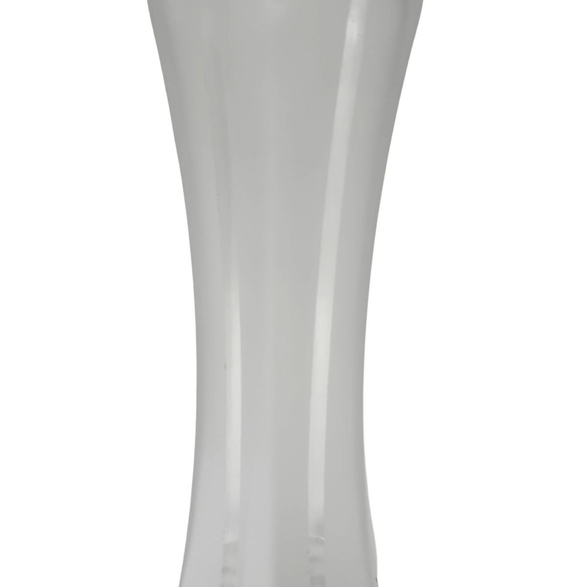 GENERICO - Florero Hexagonal de Vidrio Esmerilado Lineal - 32 x 10.5 cm