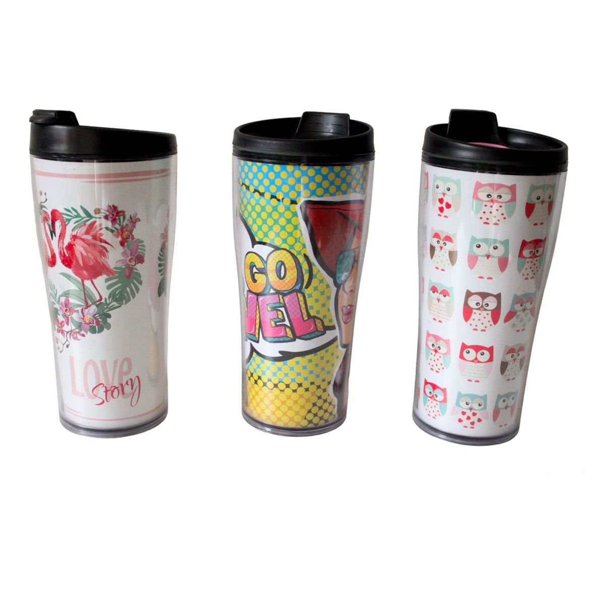 GENERICO - Vasos Mugs Taza Tomatodo 720 ml Búho