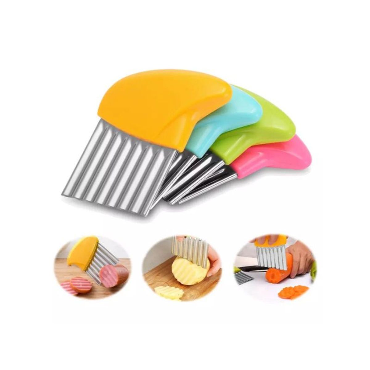 ANKAFA IMPORTACI?N - Cuchillo Ondulado para Papas Fritas y Vegetal