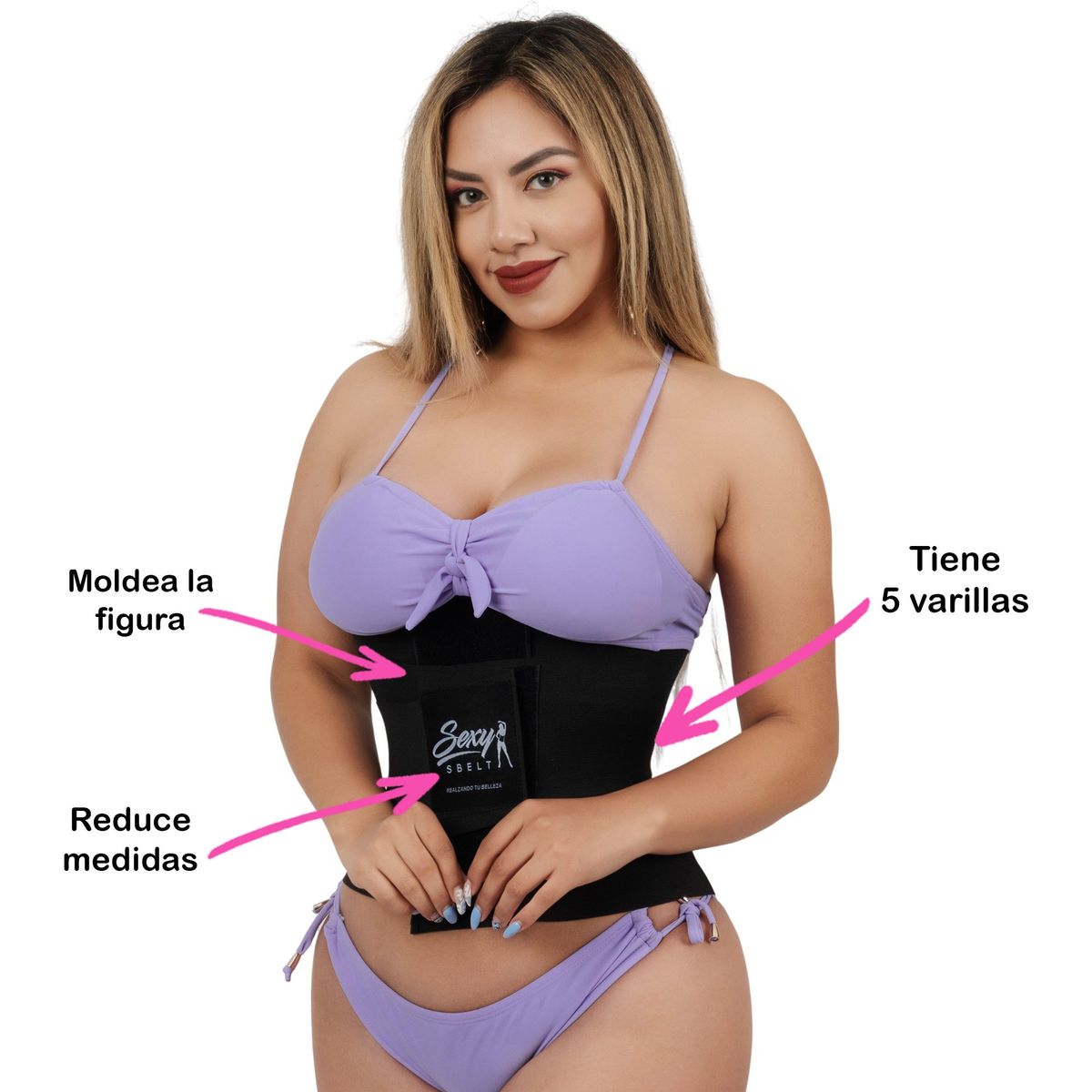 GENERICO - Faja Reloj de Arena 5 Varillas Reduce Medidas