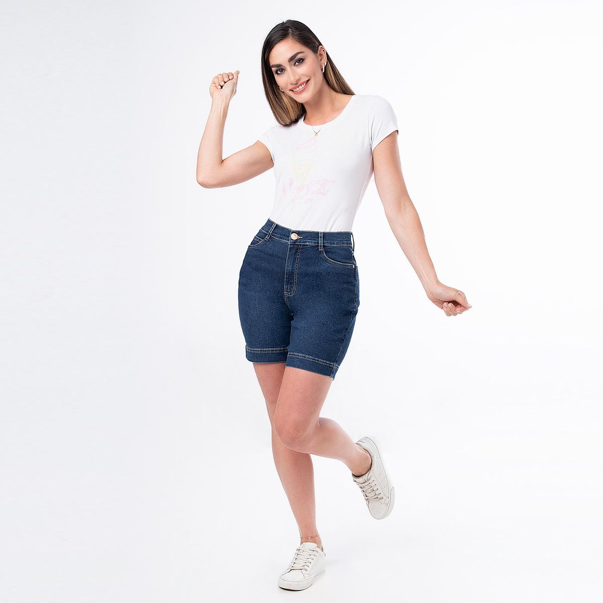 PIONIER - Short Basico Drill Stretch Francila Mujer