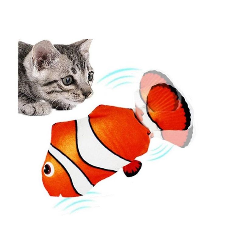 GENERICO - JUGUETE PARA MASCOTA PEZ SALTARIN USB RECARGABLE 30CM - NEMO
