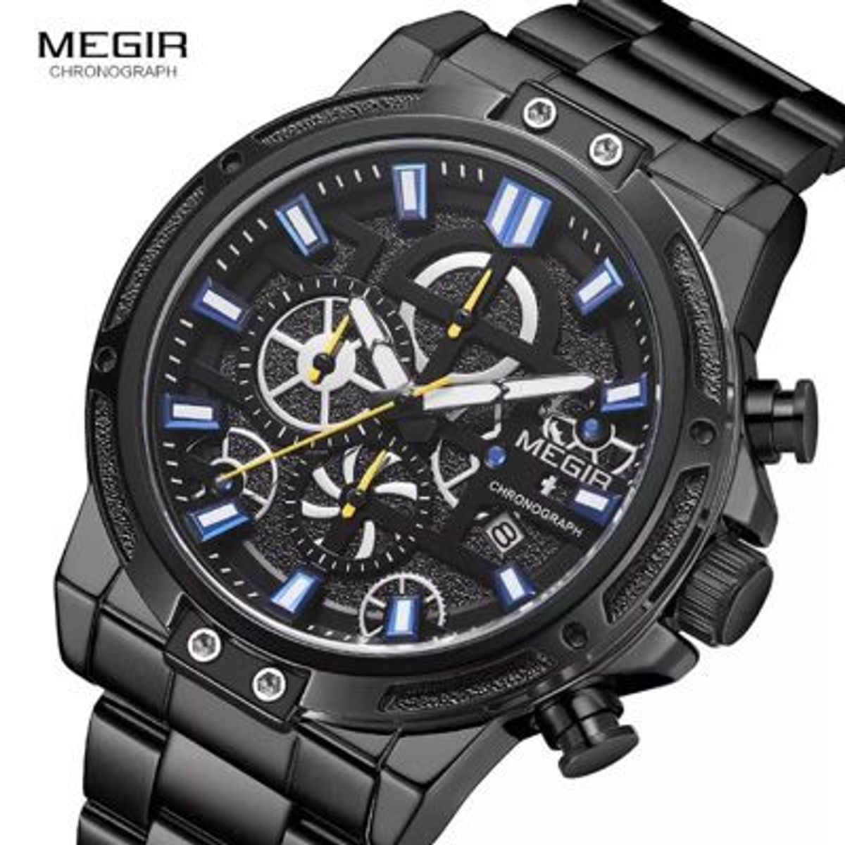 MEGIR - Reloj Megir Acero Negro MEG-52