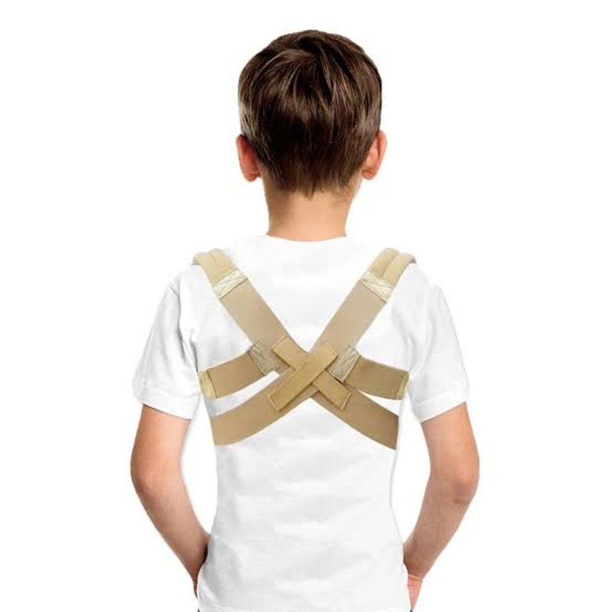 GENERICO - Faja Correctora de postura Elástica Talla 10 Color Beige
