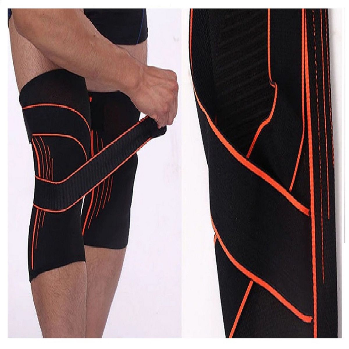 ALPHA GYM - Rodillera deportiva profesional con vendas Premium