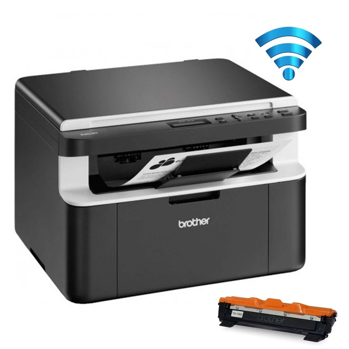 BROTHER - Impresora Laser Brother DCP-1617NW Multifuncional Monocromatica Wifi