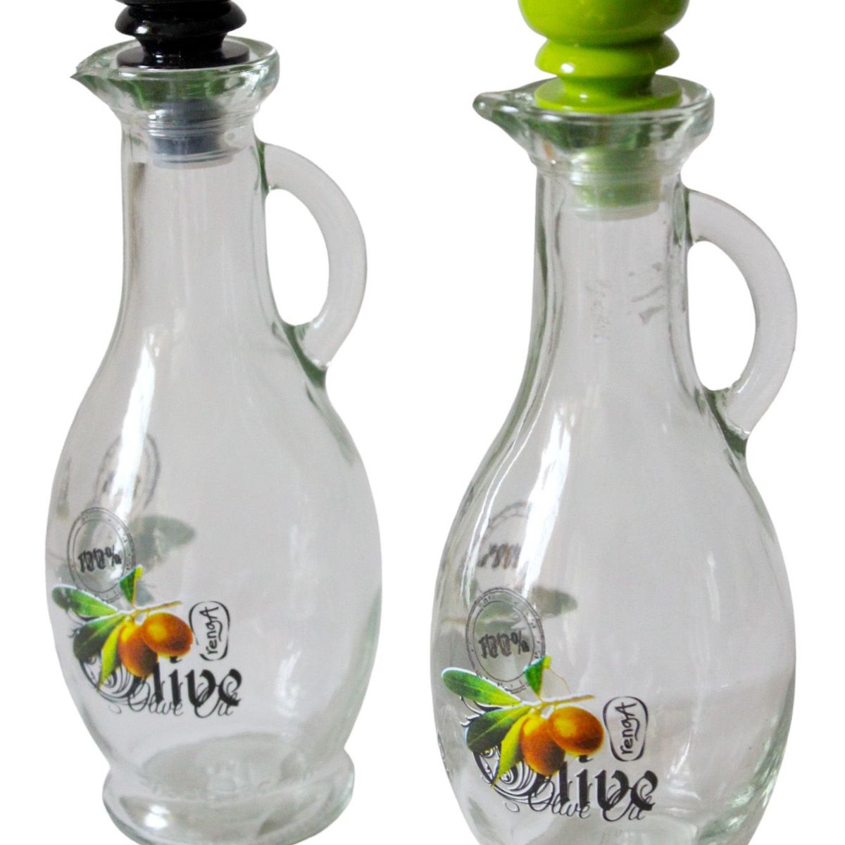 GENERICO - Juego de Aceitero Oliva Vinagrera c/Asa  250 ml c/u