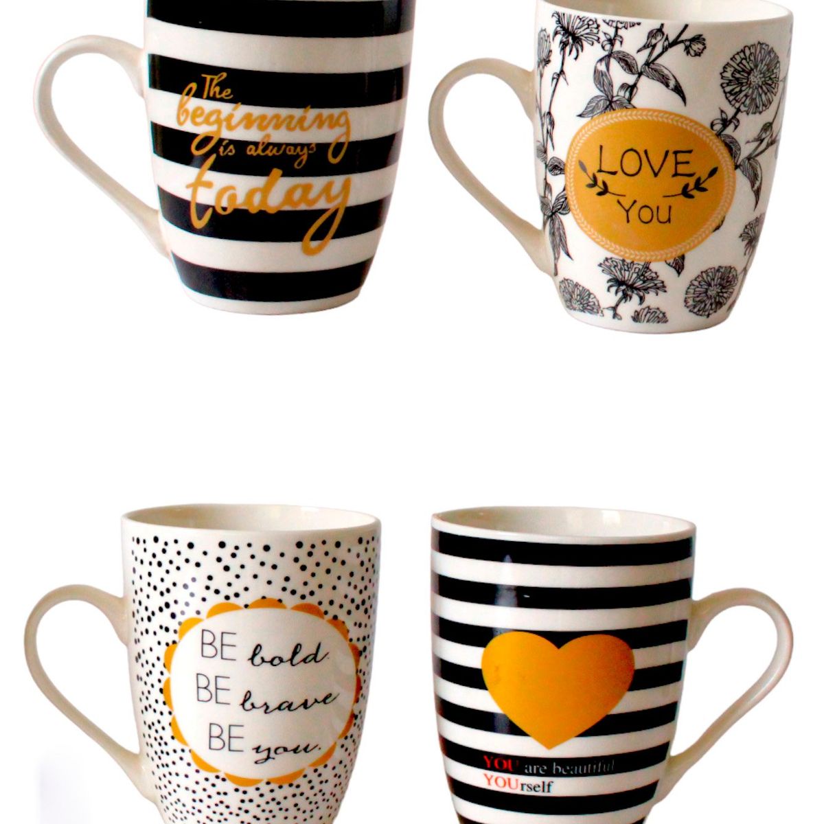 GENERICO - Juego 2 Tazas Mugs Cafe Te Diseño Love 9 oz