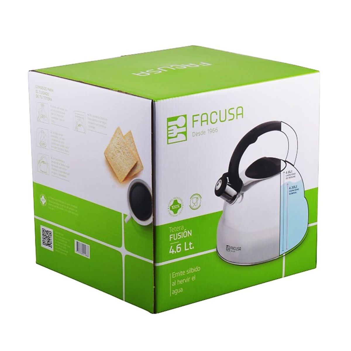 FACUSA - Tetera de acero inoxidable 4.6 L FACUSA - FUSION