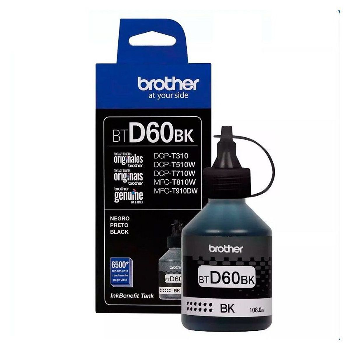 BROTHER - Tinta Brother 4 colores BT5001 + D60BK Para T520w, t720dw, t820dw, T920dw