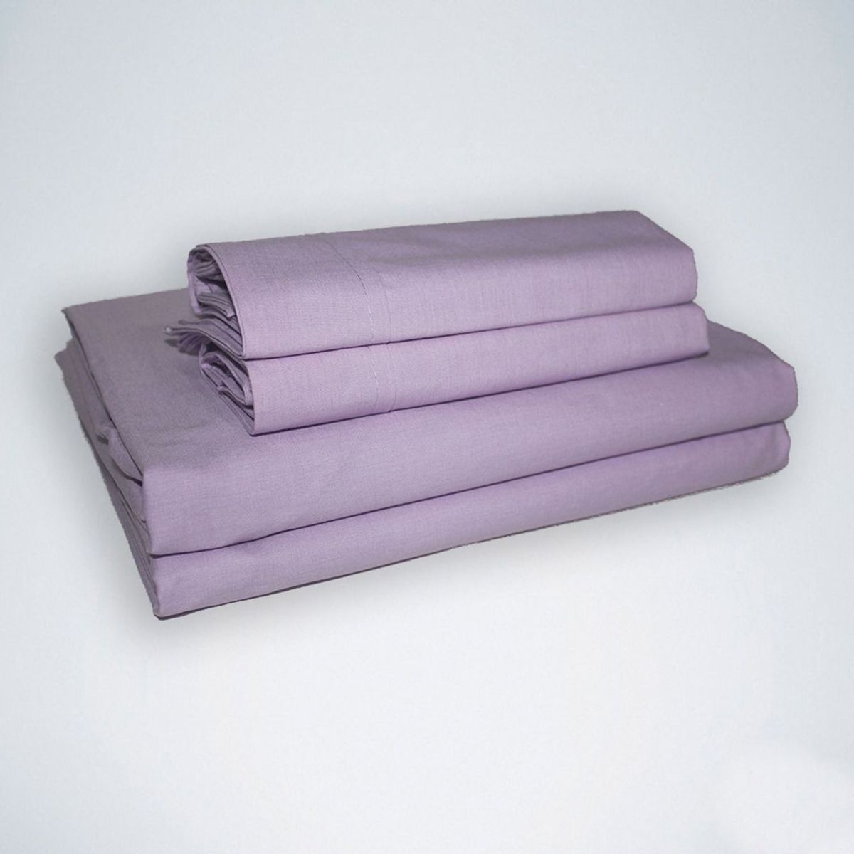 SUIT THE BED - Juego De Sábanas Algodón Pima - 2 Plazas - 150 Hilos - Lila