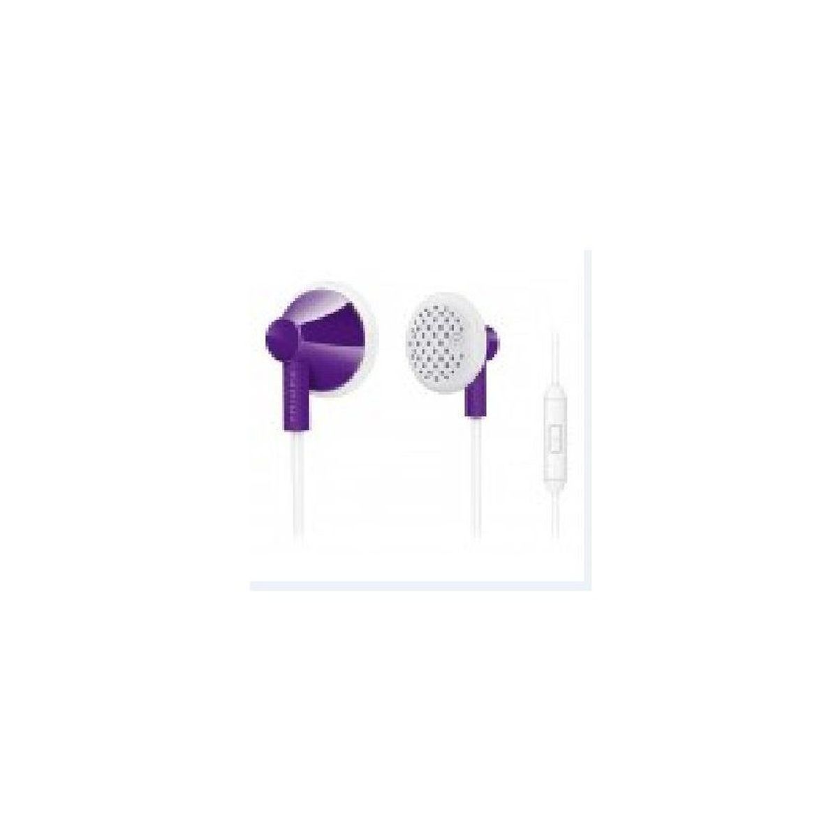 PHILIPS - Philips – audífonos she2005 / contestador de llamadas/ cable anti – enredo / morado