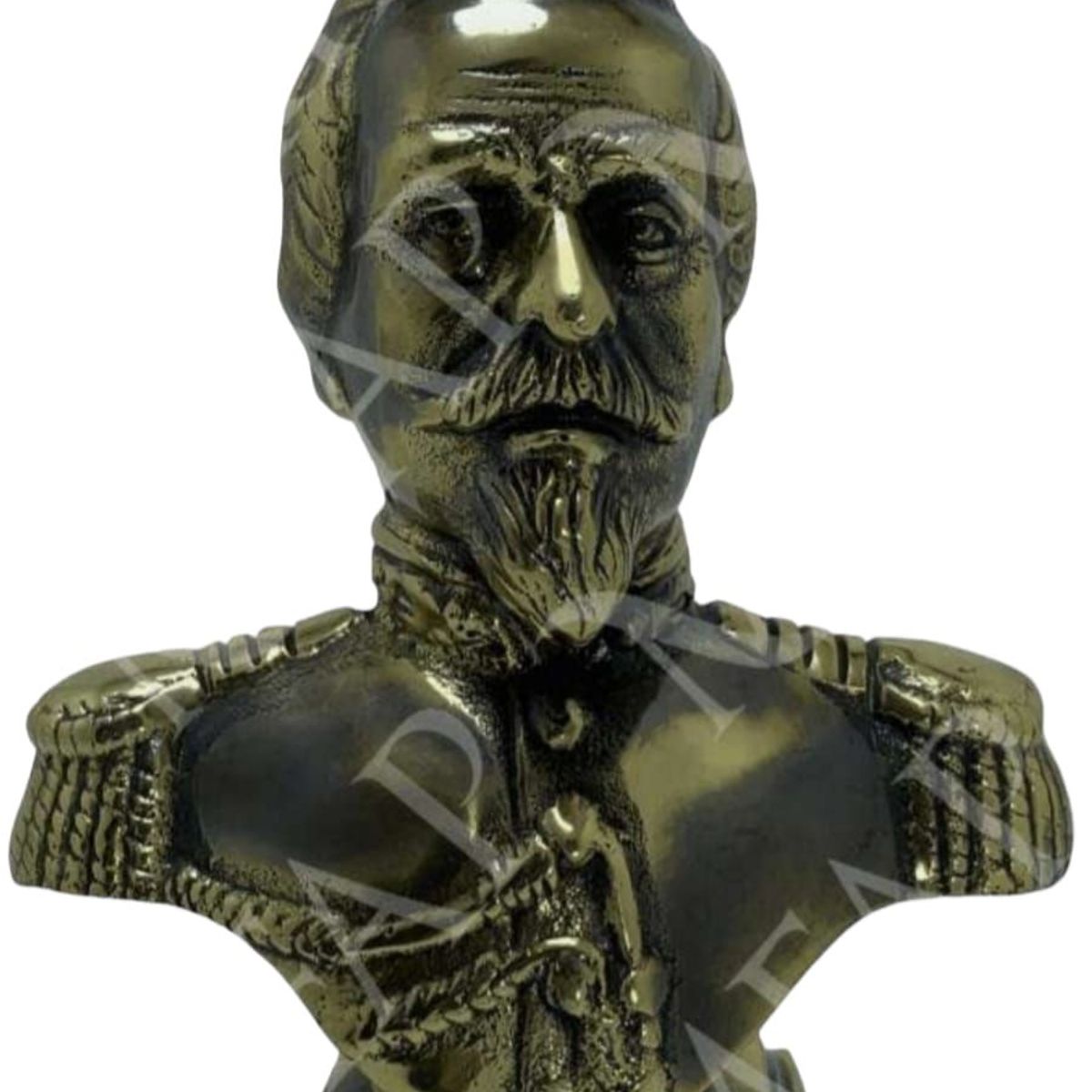 PERU - Adorno,Decorativo busto de bronce de Francisco Bolognesi 17 cm
