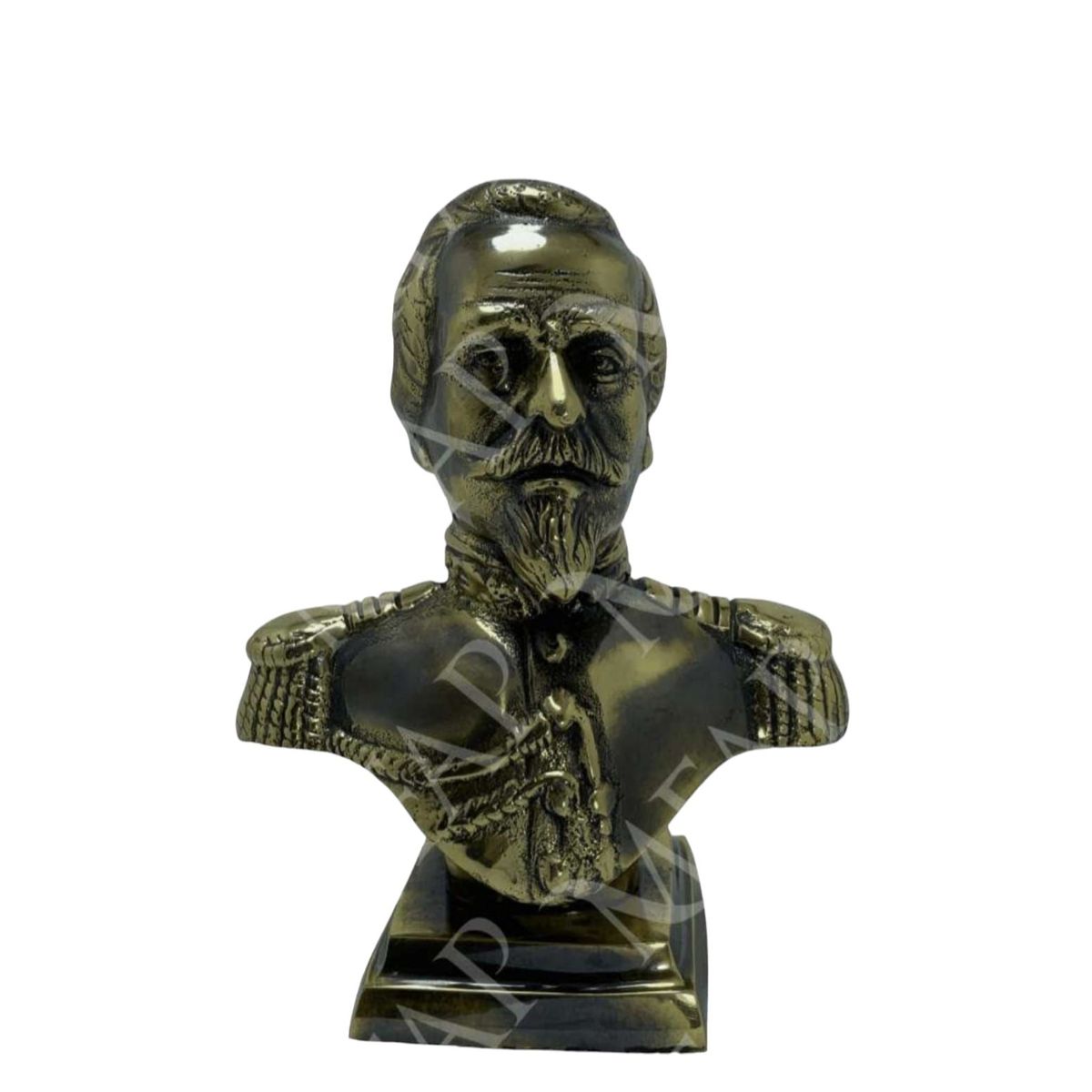 PERU - Adorno,Decorativo busto de bronce de Francisco Bolognesi 17 cm
