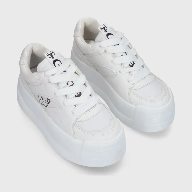 Zapatillas Urbanas Deportivas Blancas Con Plataforma Zapatilla