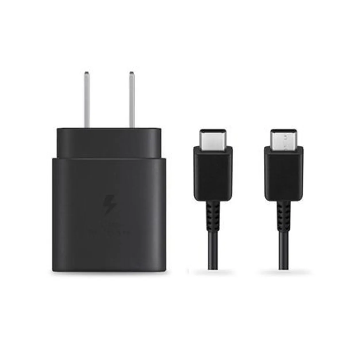 SAMSUNG - Cargador 25W Samsung USB C de Carga Rápida Original - NEGRO