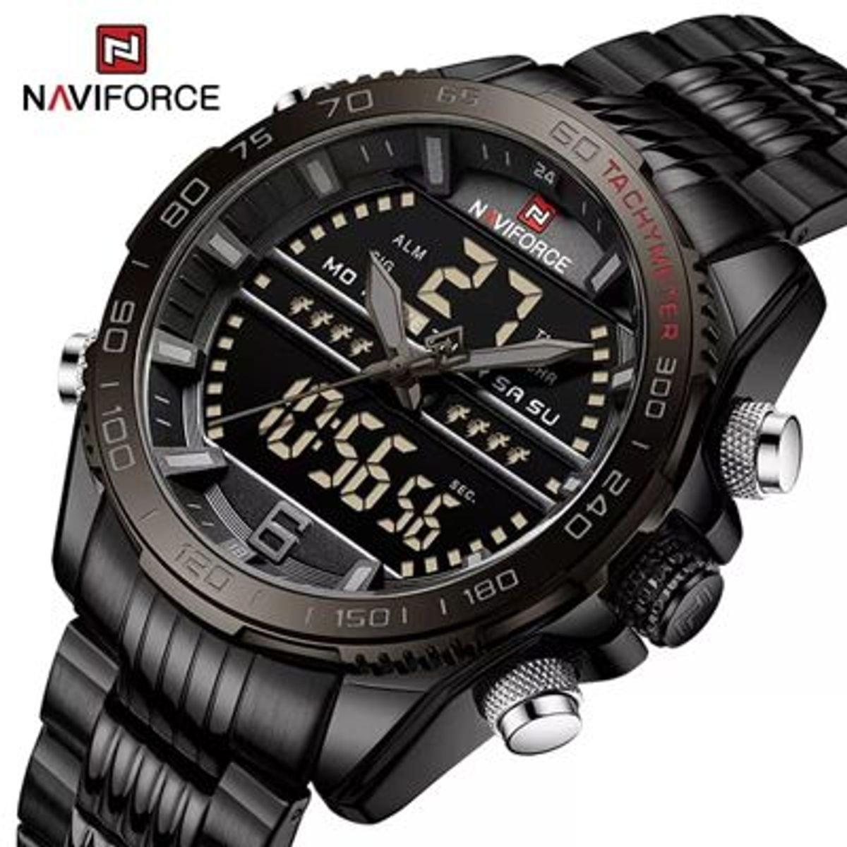 NAVIFORCE - Reloj Naviforce Acero Negro NAV-81