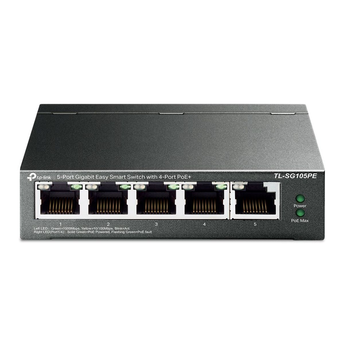 TP LINK - TP-Link - Switch TL-SG105PE de 5 Puertos Gigabit (4 Puertos PoE+)