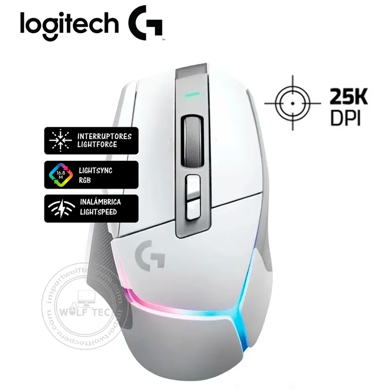 LOGITECH - MOUSE LOGITECH G502 X PLUS LIGHTSPEED WIRELESS 25K DPI RGB WHITE