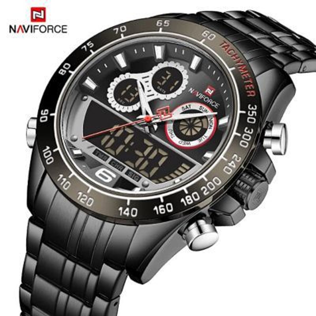 NAVIFORCE - Reloj Naviforce Acero Negro NAV-54