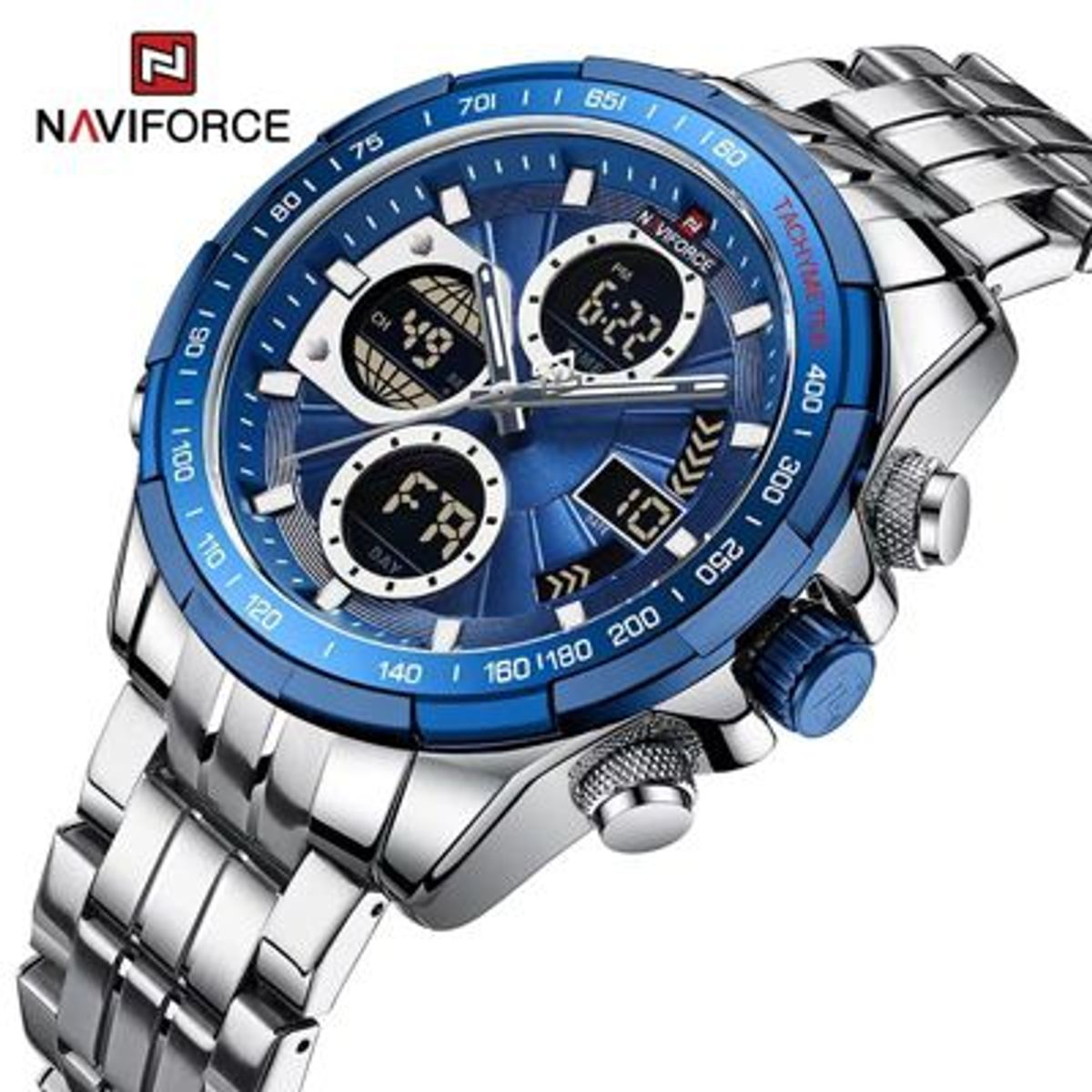 NAVIFORCE - Reloj Naviforce Acero Plateado y Azul NAV-49