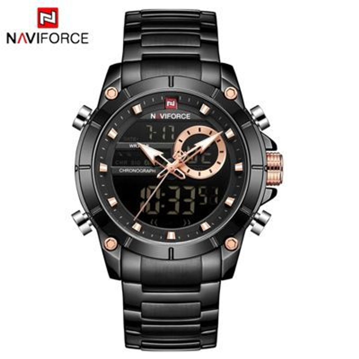 NAVIFORCE - Reloj Naviforce Acero Negro NAV-20