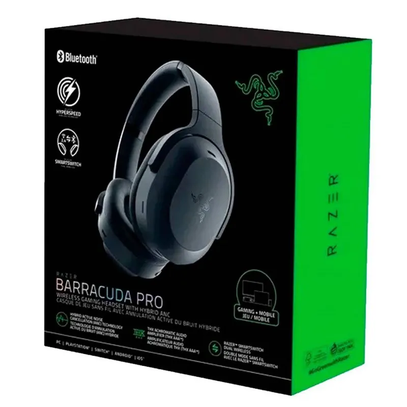 RAZER - AUDIFONO CMICROF RAZER BARRACUDA PRO WIRELESS BT THX HYBRID ANC BLACK