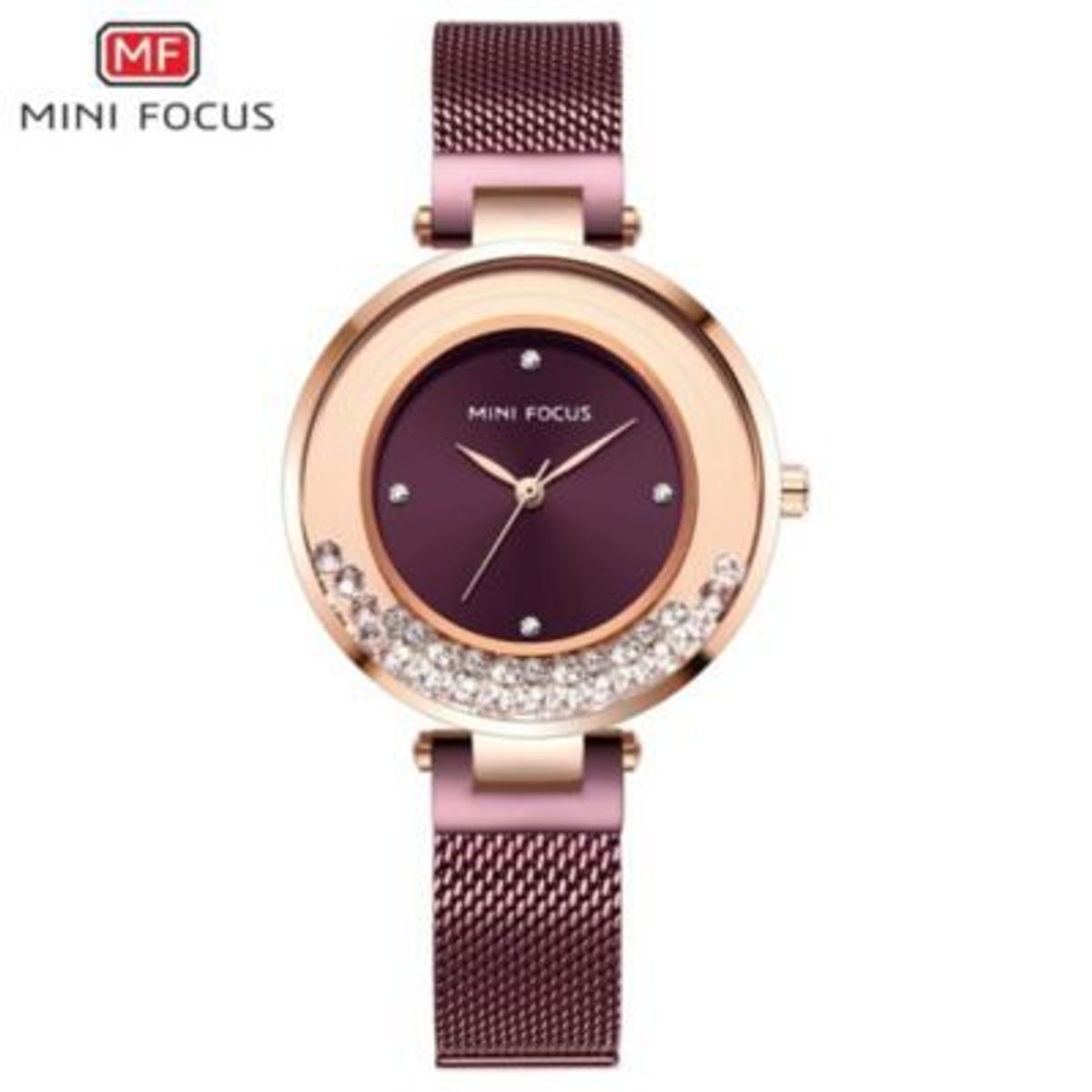 MINI FOCUS - Reloj Mini Focus Acero Oro Rosa y Púrpura MIN-M-17