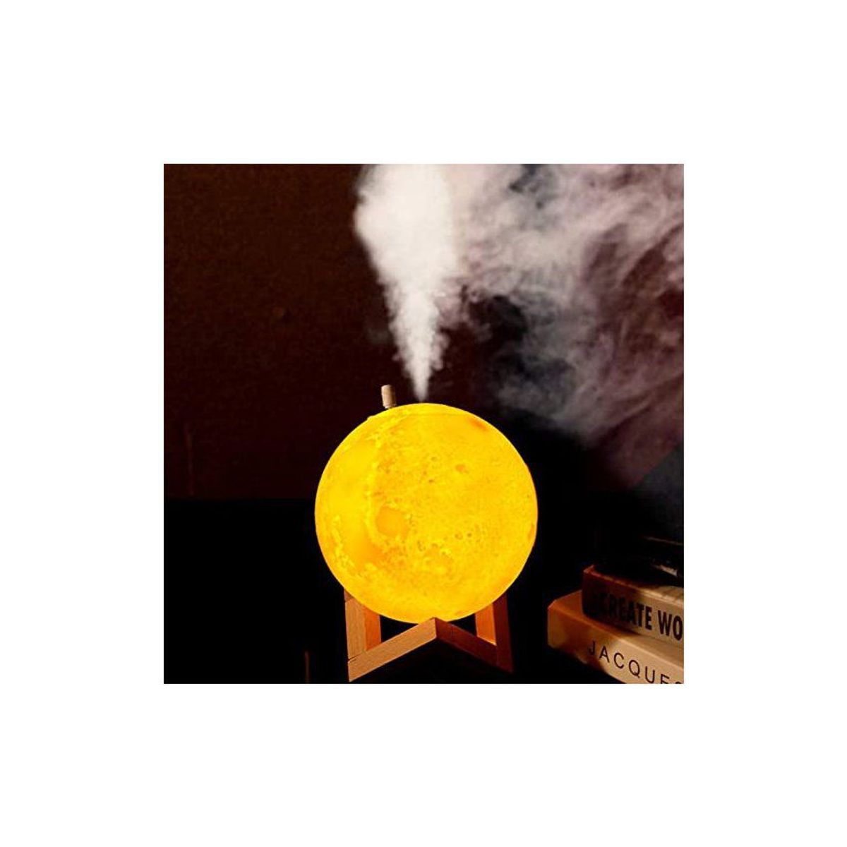 GENERICO - Lámpara led humidificador luna purificador.