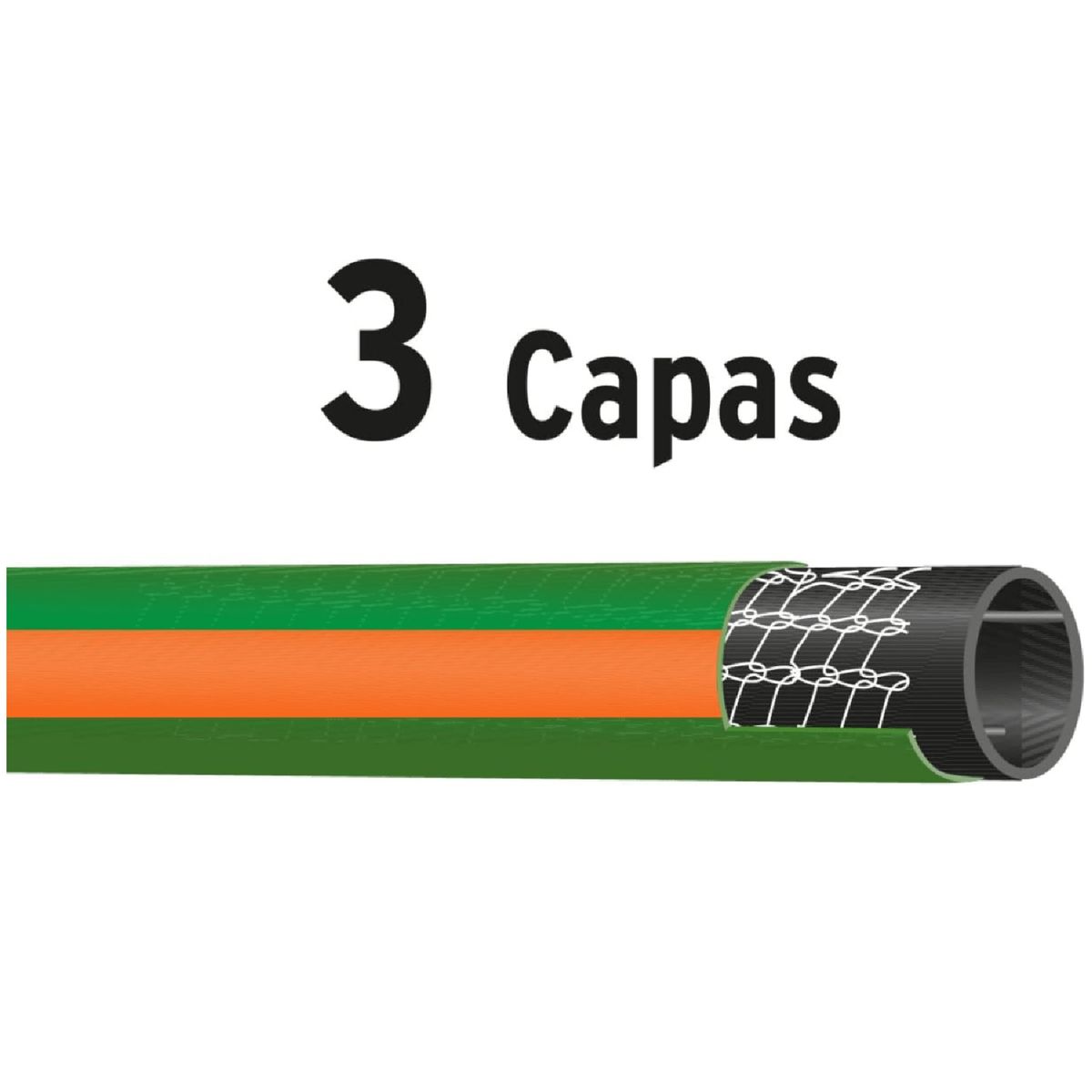 Truper - Manguera de riego de 5/8" reforzada 100 metros Truper