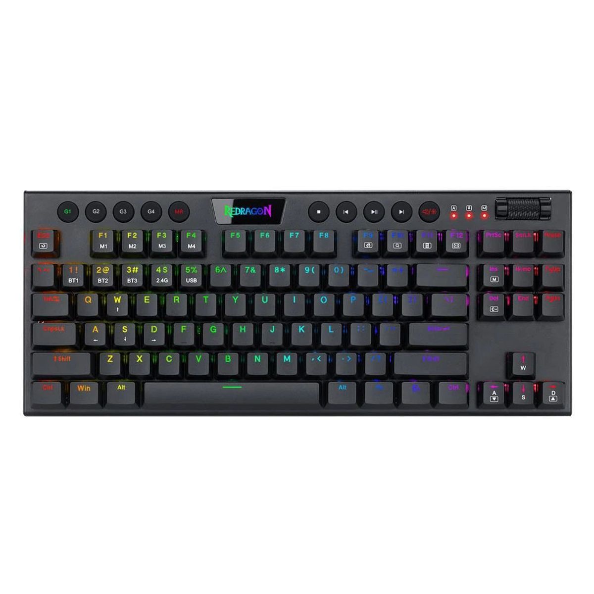 REDRAGON - Redragon - Teclado Horus TKL K621 RGB Wired Wireless Switch Red Black