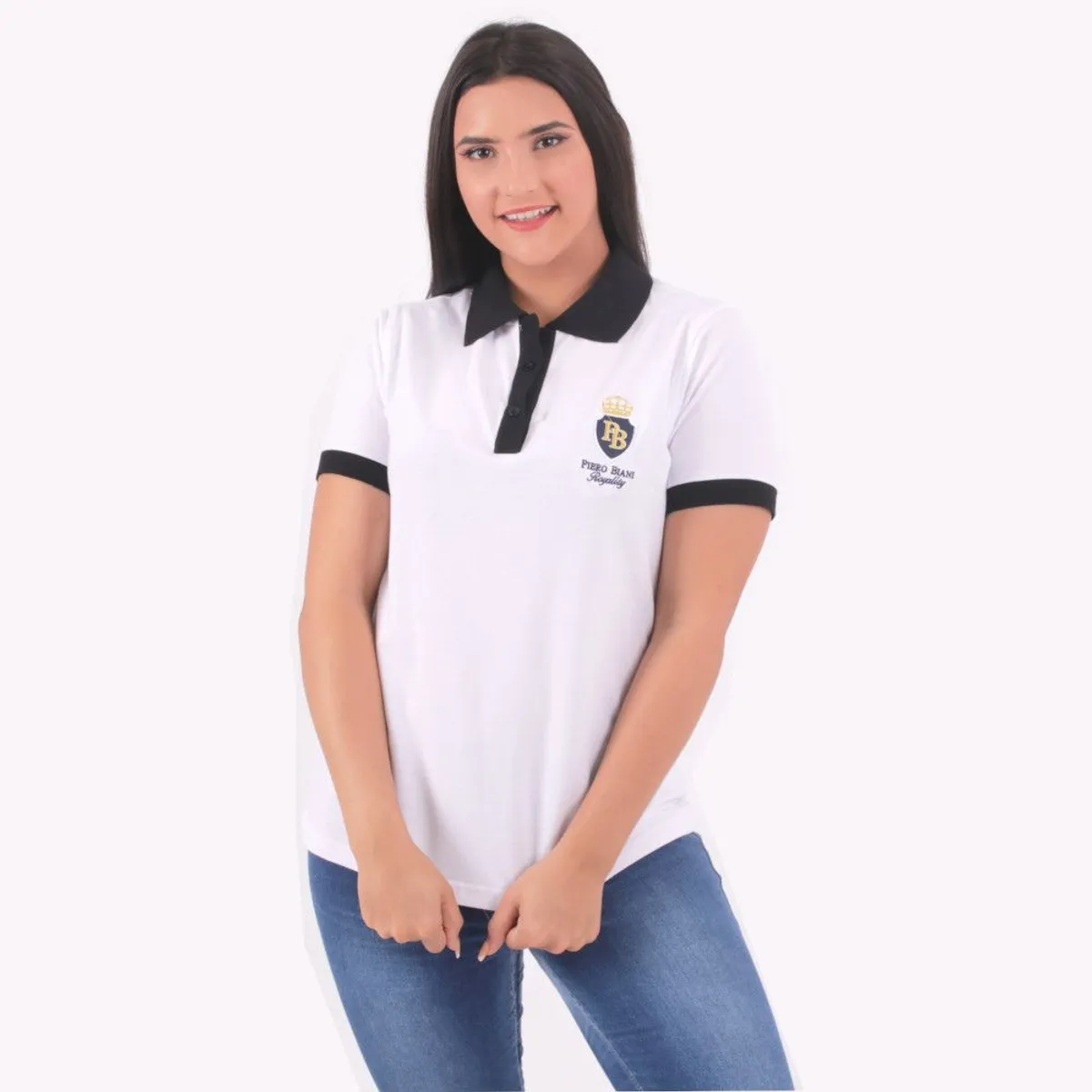 GENERICO - Polo Manga Corta Mujer Piero Biani - Blanco.