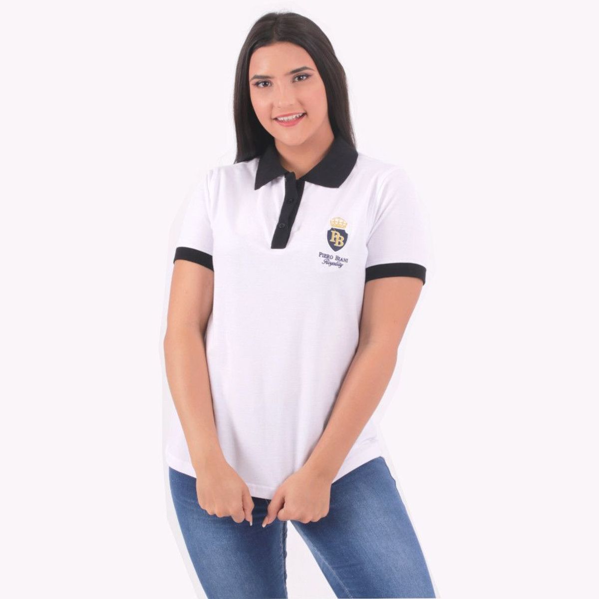 GENERICO - Polo Manga Corta Mujer Piero Biani - Blanco.