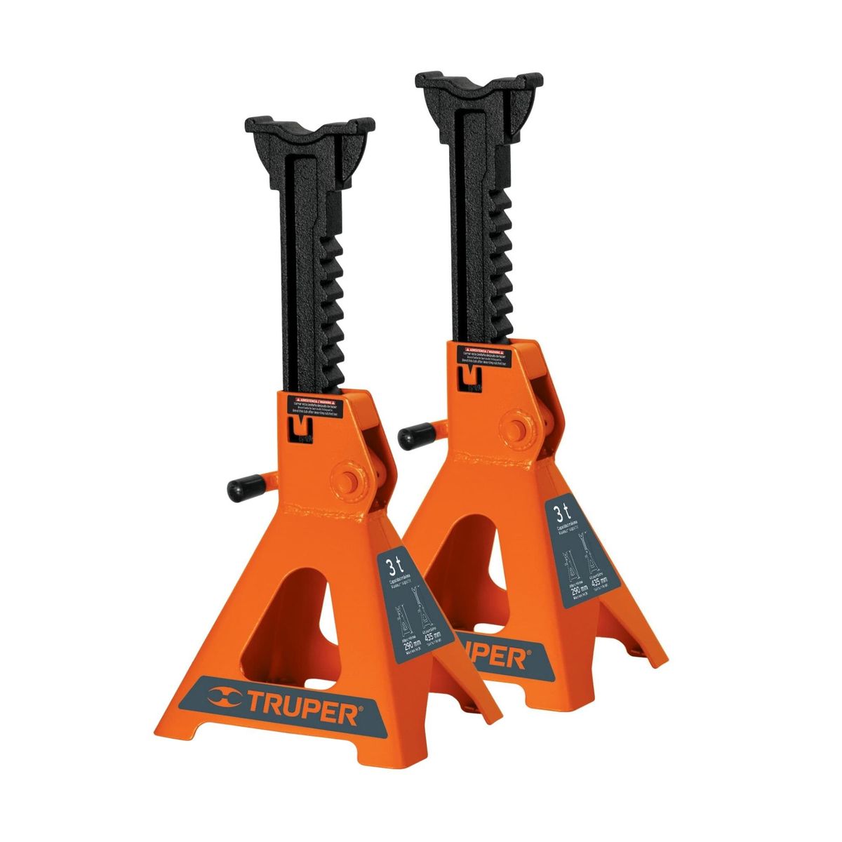 TRUPER - Caballete para auto 3 toneladas / 2 piezas, truper