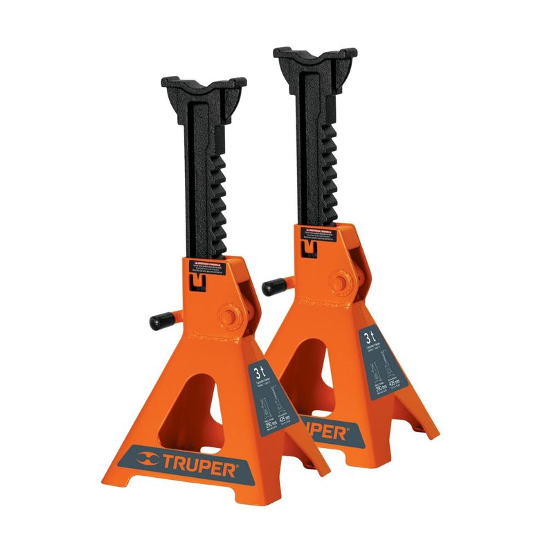 TRUPER - Caballete para auto 3 toneladas / 2 piezas, truper